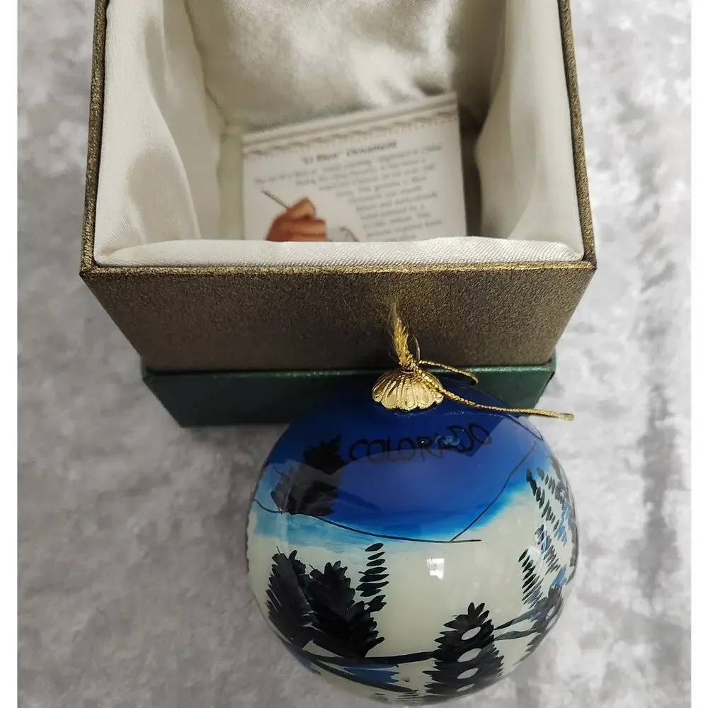 Li Bien Colorado Mouthblown Glass Hand Painted Ornament222